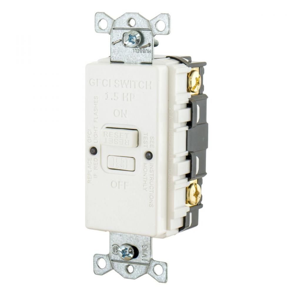 20A 125V BLANK FACE GFCI HP WHITE