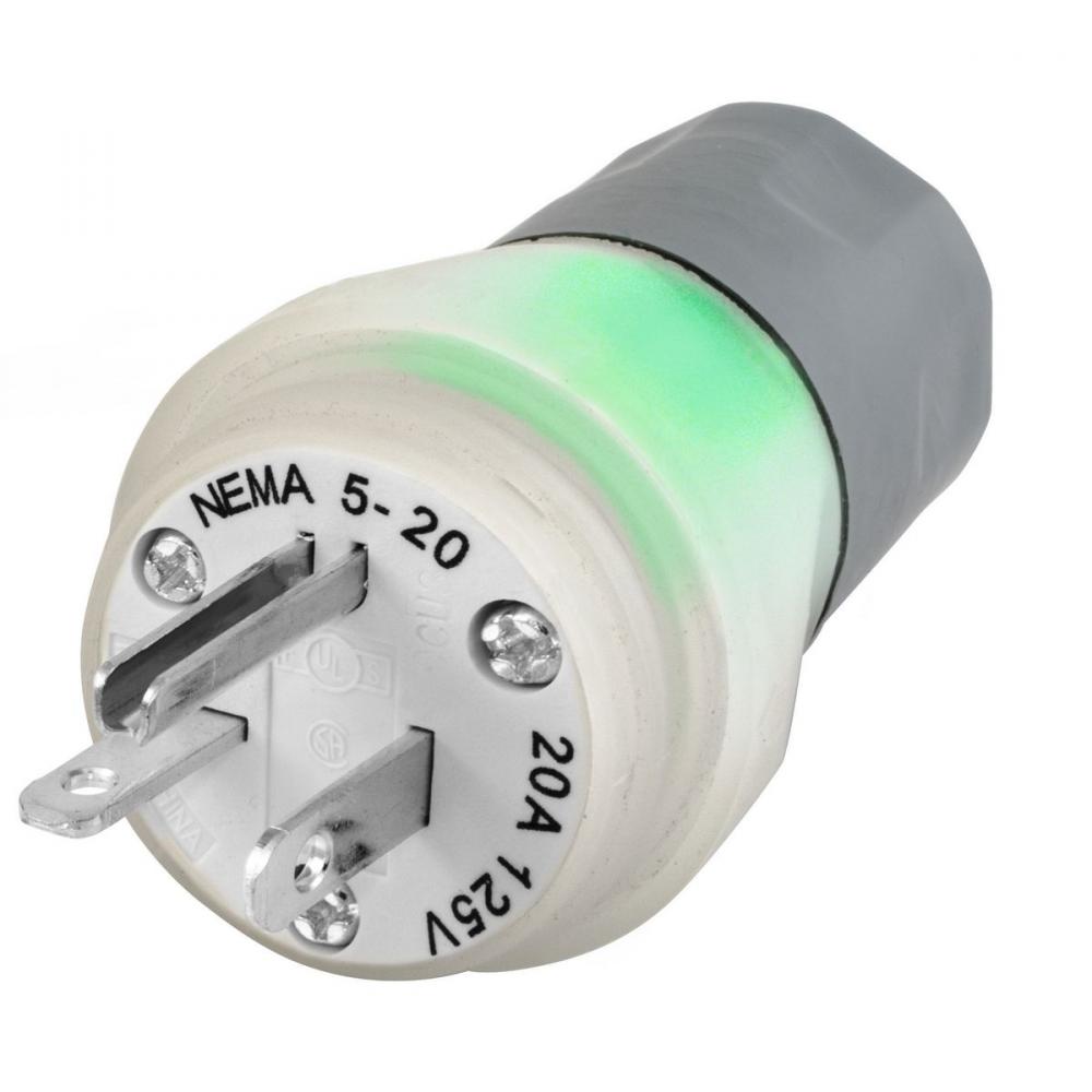 PLUG, W/TIGHT, 5-20P, 20A 125V, CL, WIRE