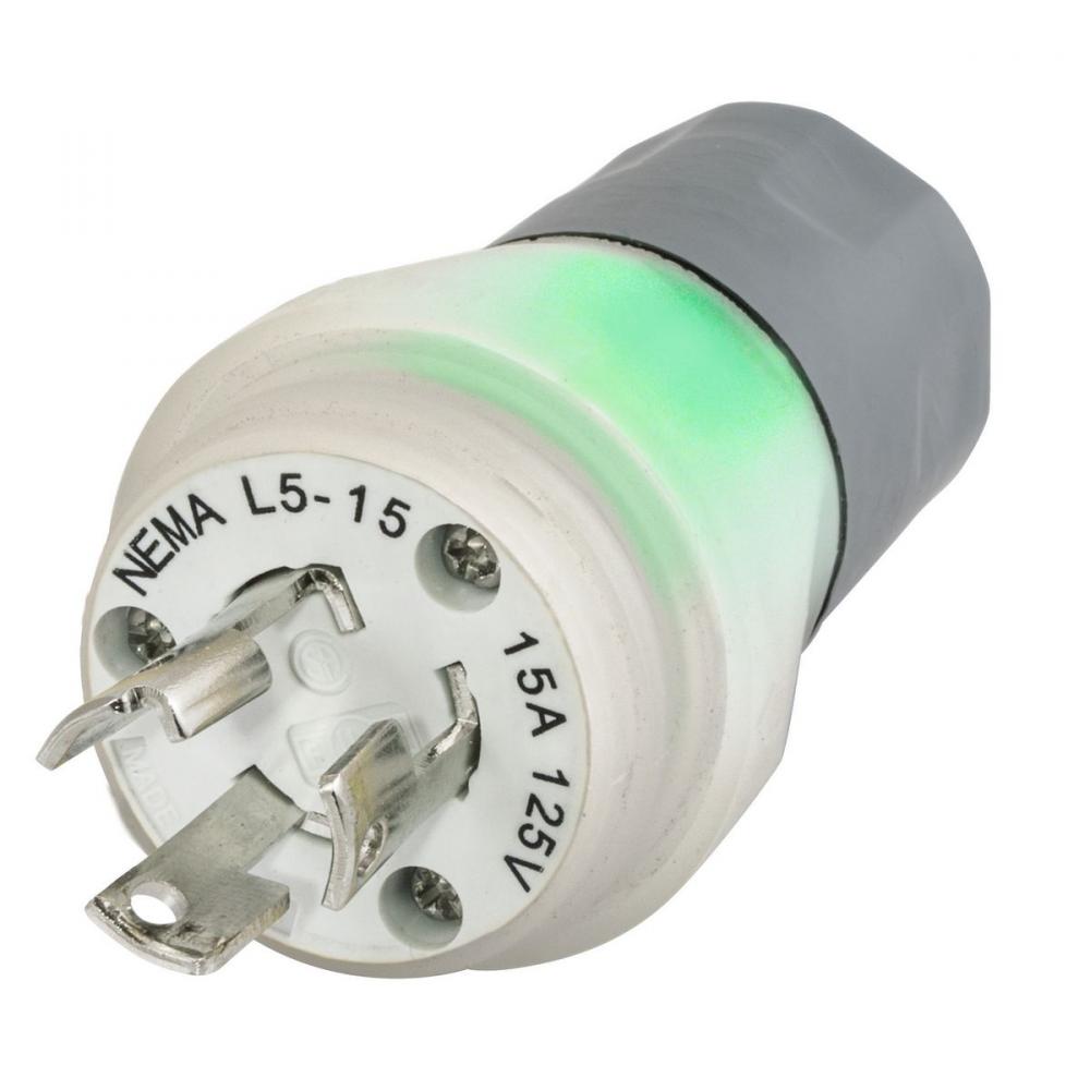 PLUG, W/TIGHT, L5-15P, 15A 125V, CL, WIR