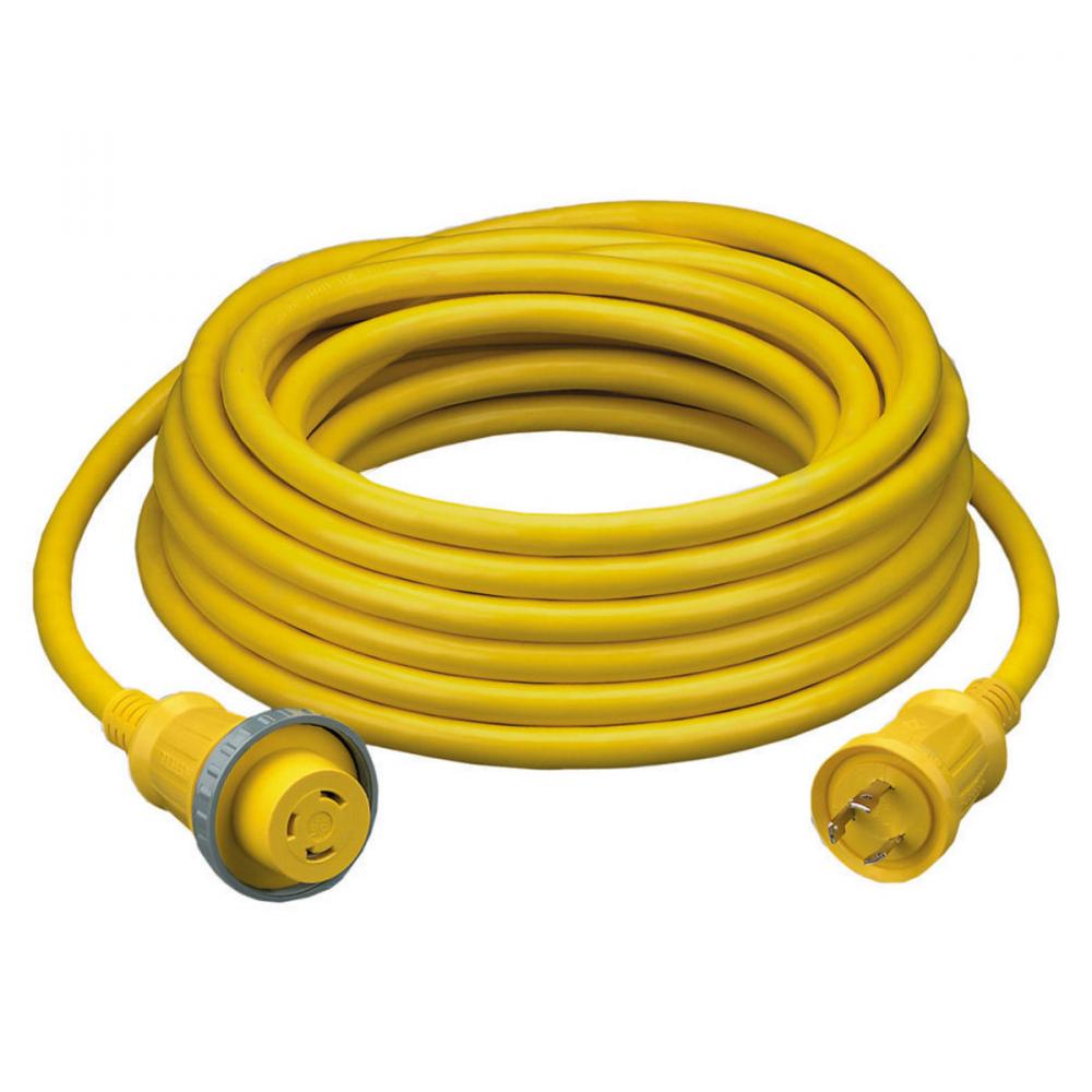 MARINE CABLE, 25',  30A 125V, YL