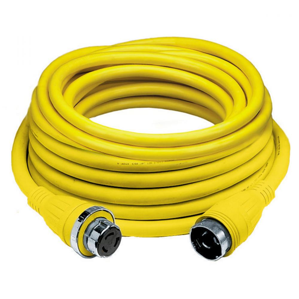 MARINE CABLE, 25', 50A,125V, YL