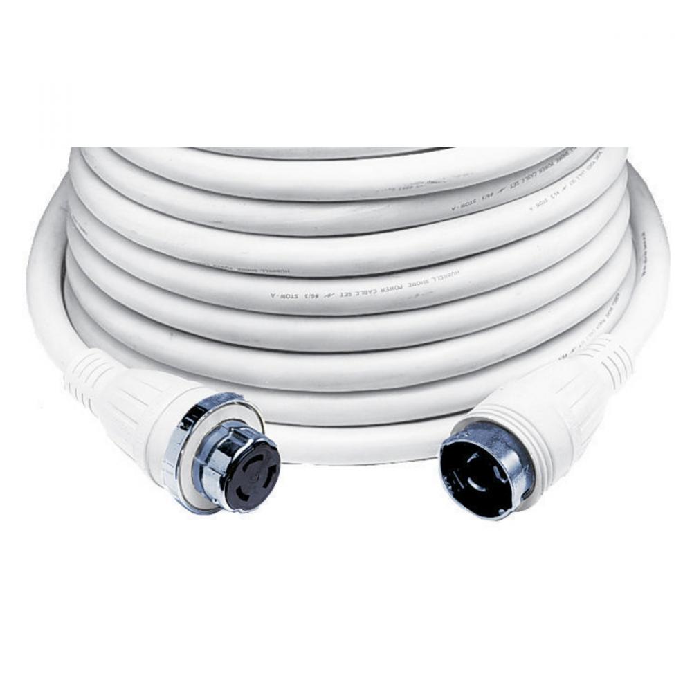 MARINE CABLE, 50', 50A 125V, WH