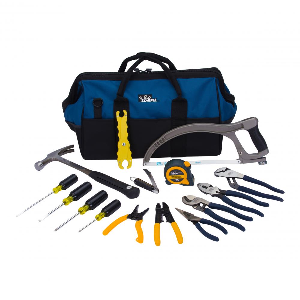 16-PC Master Electrician Kit w/Bag