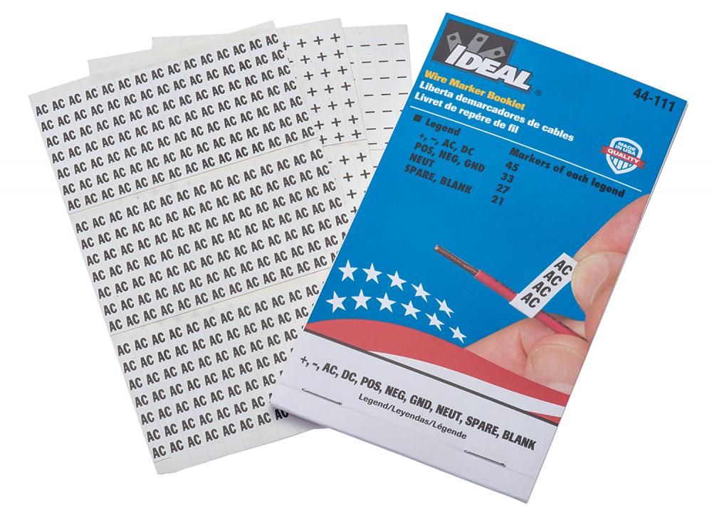 Wire Marker Booklet Assorted