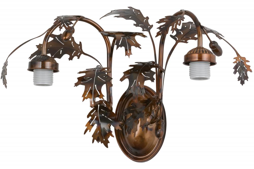 20"W Oak Leaf & Acorn 2 LT Wall Sconce Hardware