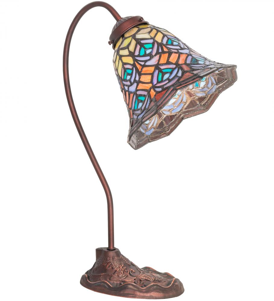 18" High Tiffany Peacock Feather Desk Lamp