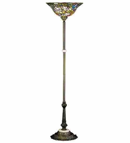 68"H Tiffany Rosebush Torchiere