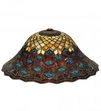 Meyda Blue 10676 - 20" Wide Tiffany Peacock Feather Shade