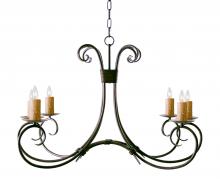 Meyda Blue 115240 - 36" Long Elon 6 Light Oblong Chandelier