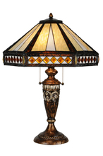 Meyda Blue 139416 - 26.5"H Diamond Band Mission Table Lamp