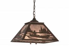 Meyda Blue 166329 - 16"Sq Canoe At Lake Pendant