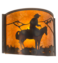 Meyda Blue 213955 - 12" Wide Cowboy Wall Sconce