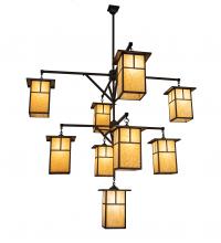 Meyda Blue 230747 - 64" Wide Hyde Park "T" Mission 9 Light Chandelier