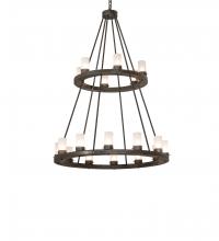 Meyda Blue 247855 - 42" Wide Loxley 18 Light Two Tier Chandelier