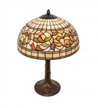 Meyda Blue 253821 - 23" High Tiffany Turning Leaf Table Lamp