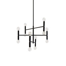 Dainolite AVA-2012C-MB - 12LT Incandescent Chandelier, Matte Black