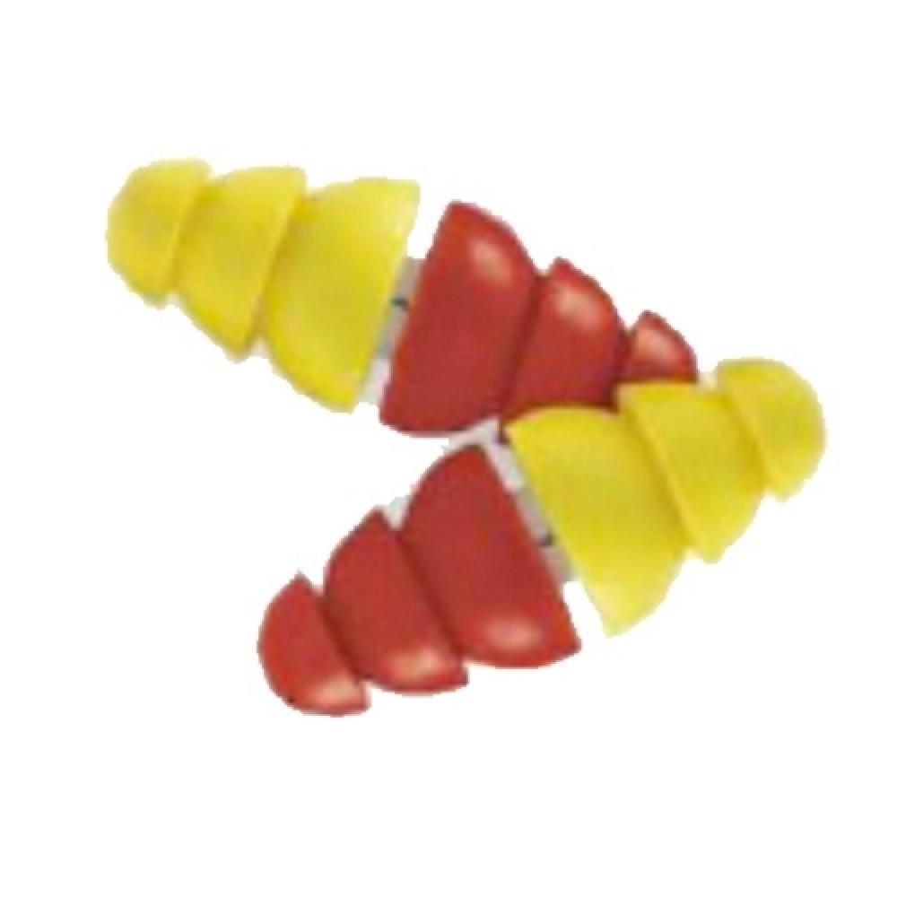 ARC EAR PLUGS,RED/YELLOW COLOR,NO CORDED