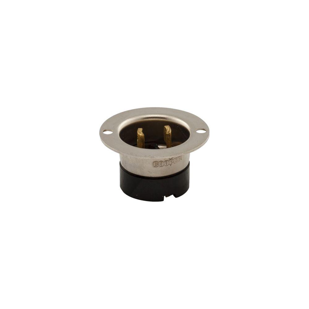 Flanged Inlet Midget 15A125V 2P2W H/L BK