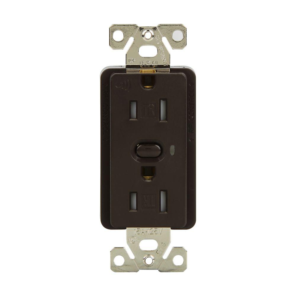 Z-Wave Plus Receptacle 15A125V2P3W Brown