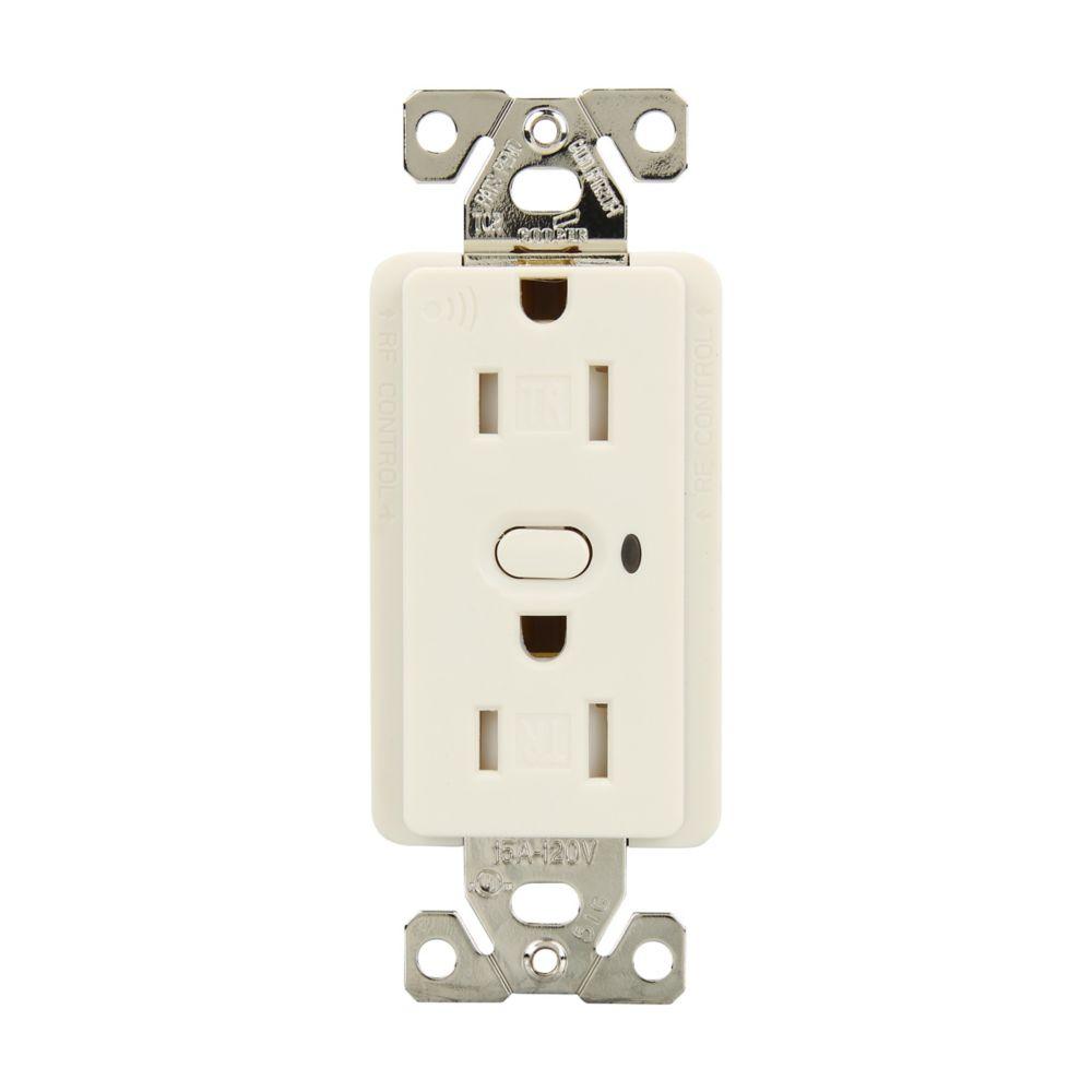 Z-Wave Plus Receptacle 15A125V2P3W Lt Al