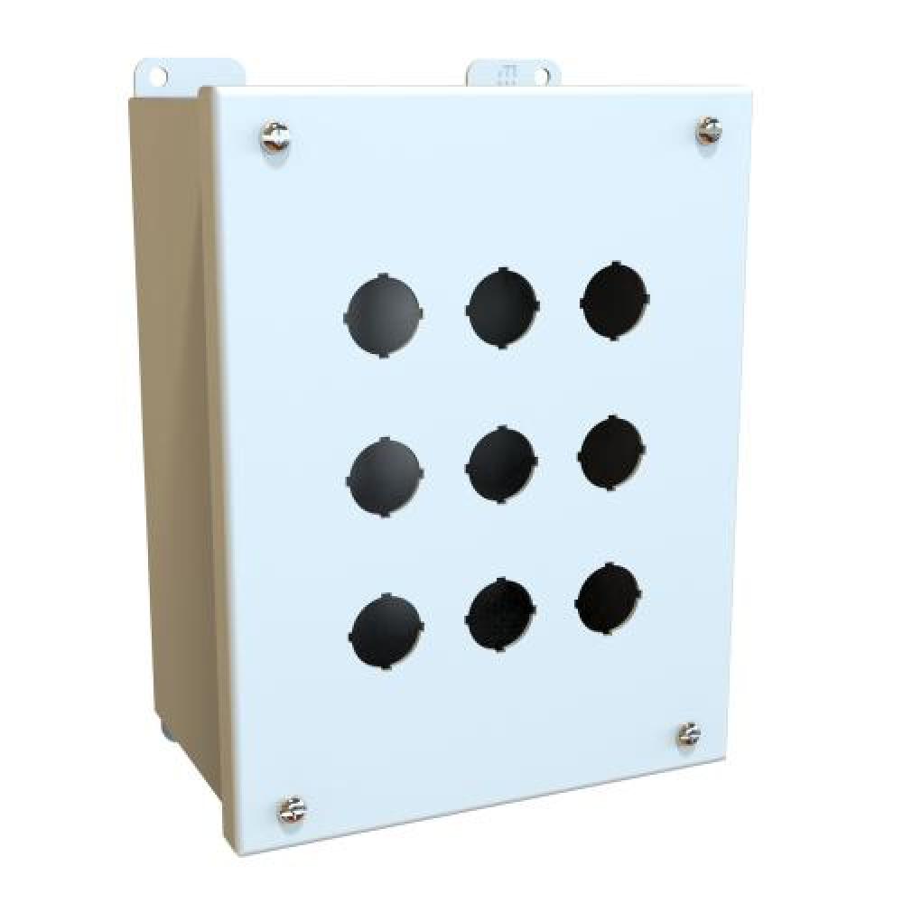 9 HOLE 22MM PUSHBUTTON BOX