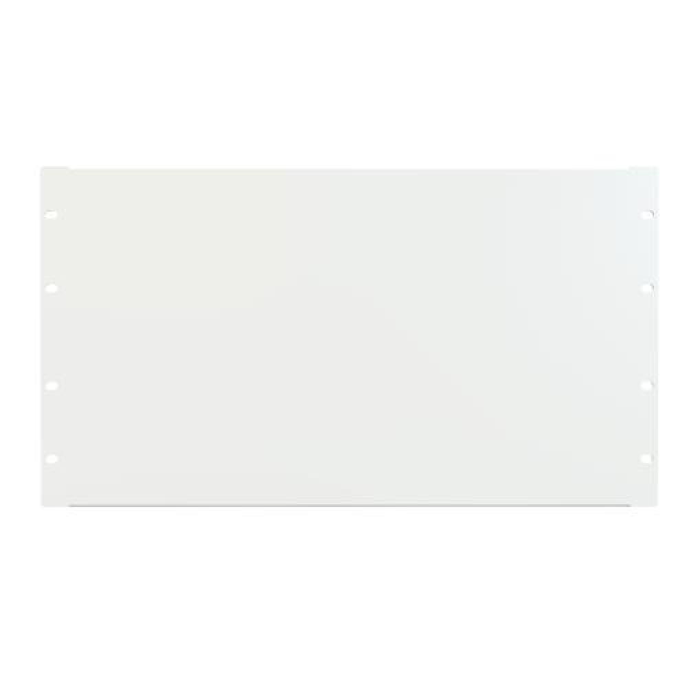 6U FLANGED STEEL PANEL WHITE