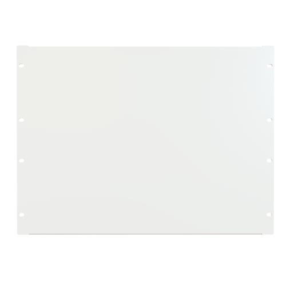 8U FLANGED STEEL PANEL WHITE