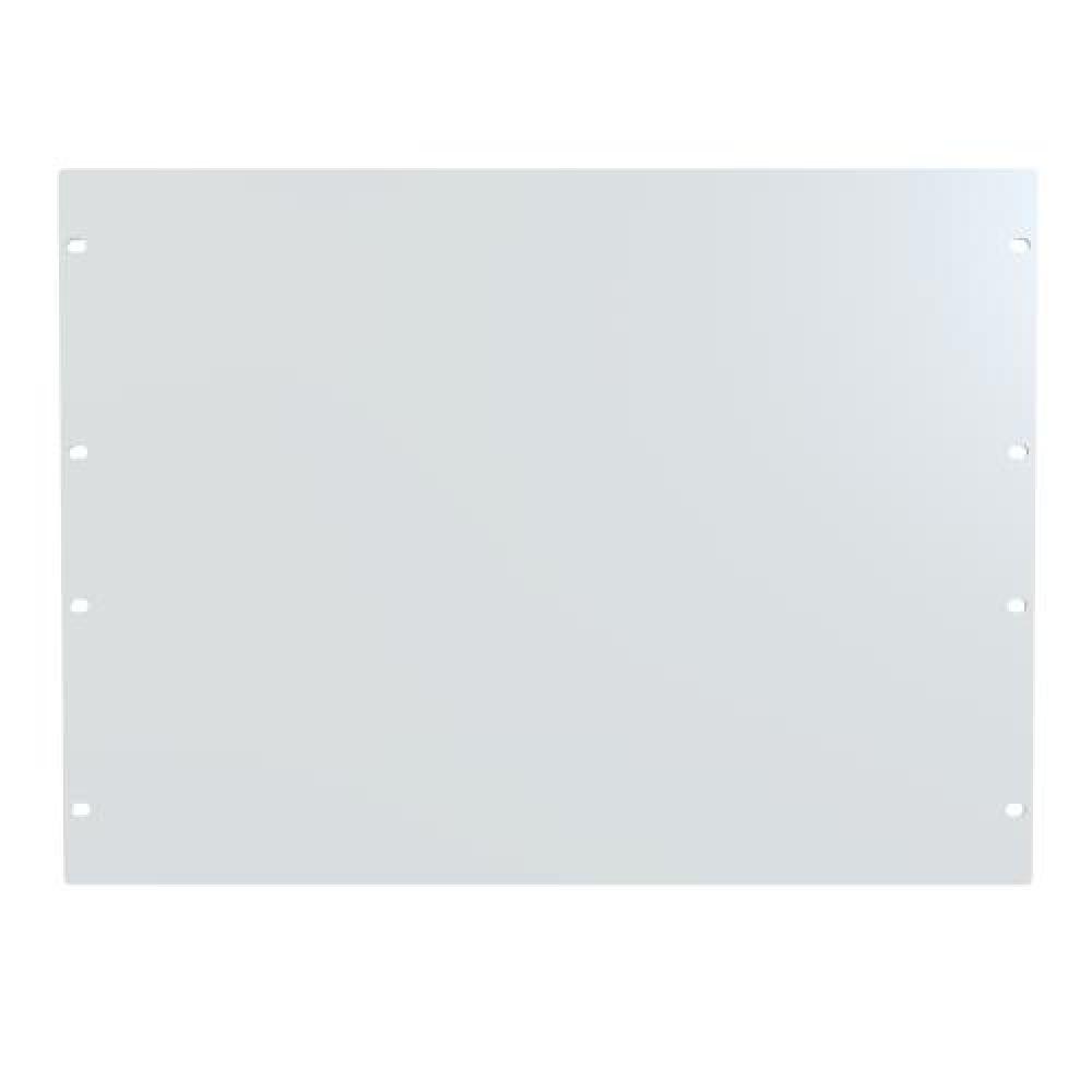 8U FLAT STEEL PANEL WHITE