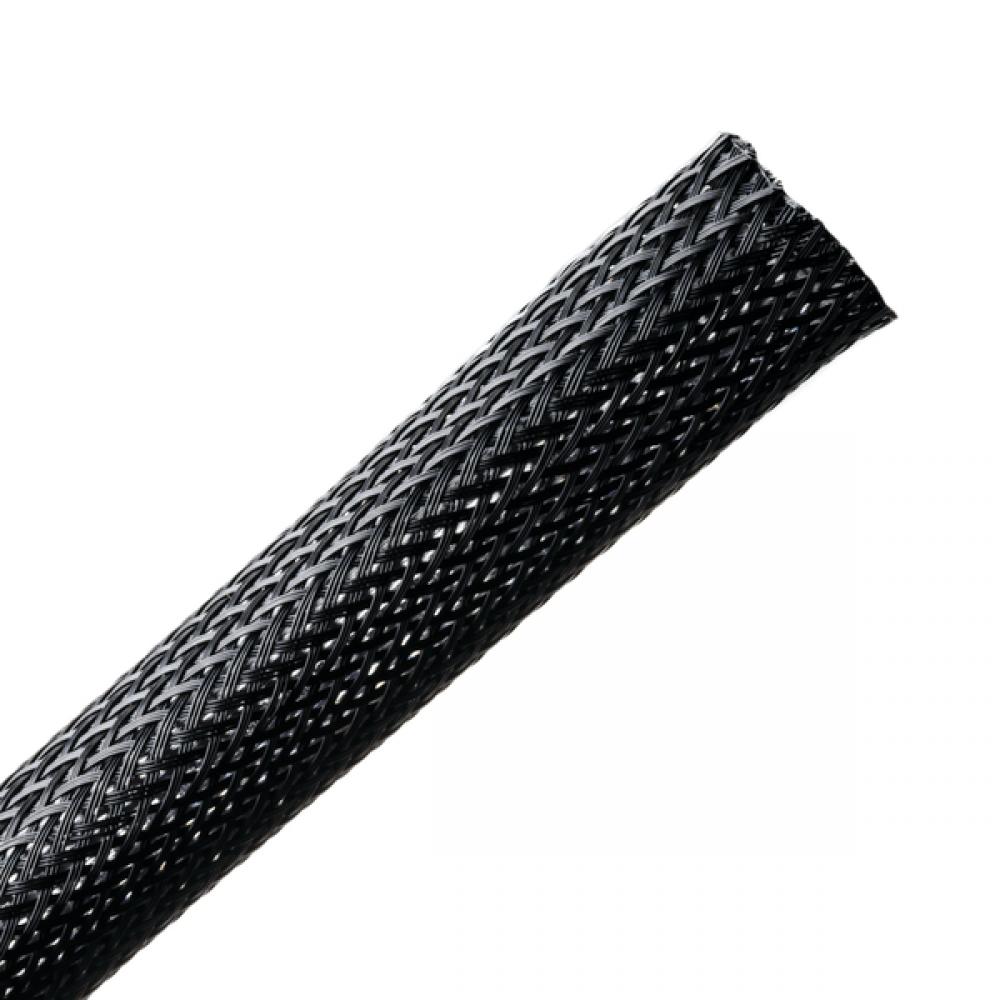 BSP100 PET BLK 1" BRAID SLV 65 FT/RL