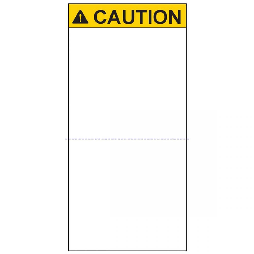 CAUTION 2.7" X 5.5" YW 250/RL CP270X550