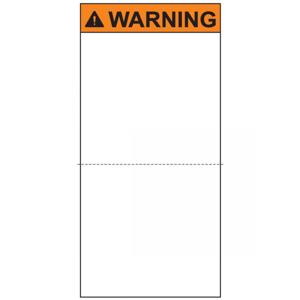 WARNING 2.7" X 5.5" OE 250/RL WP270X550