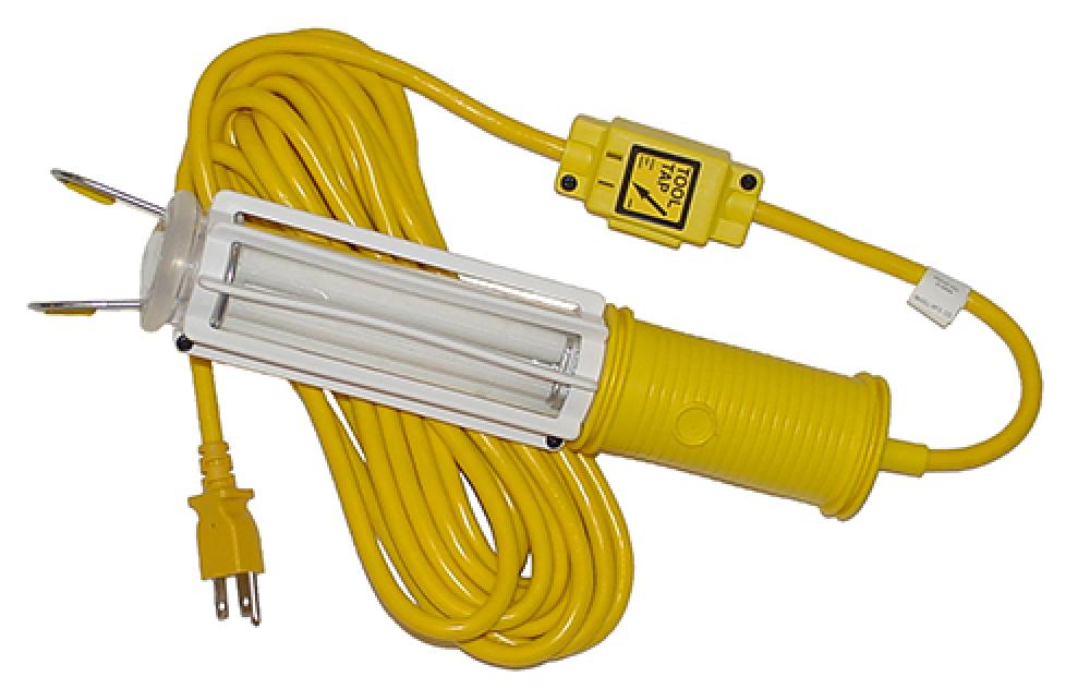 13W FLUOR WORK LGT 25 FT CORD & TOOL TAP