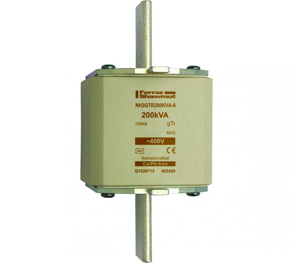 Fuse-link NH3 gTr 400VAC 909A 630KVA live tags T