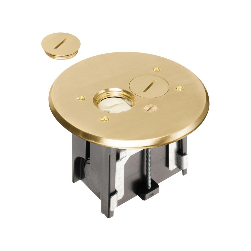 BRASS ADJ FLOOR BOX-RO