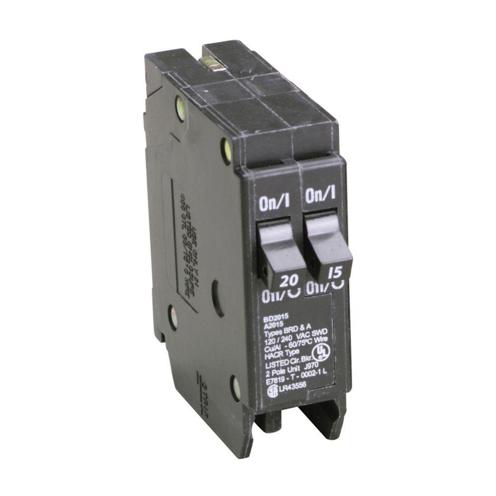 BD Duplex 1-20A/1P 1-15A/1P 120/240V