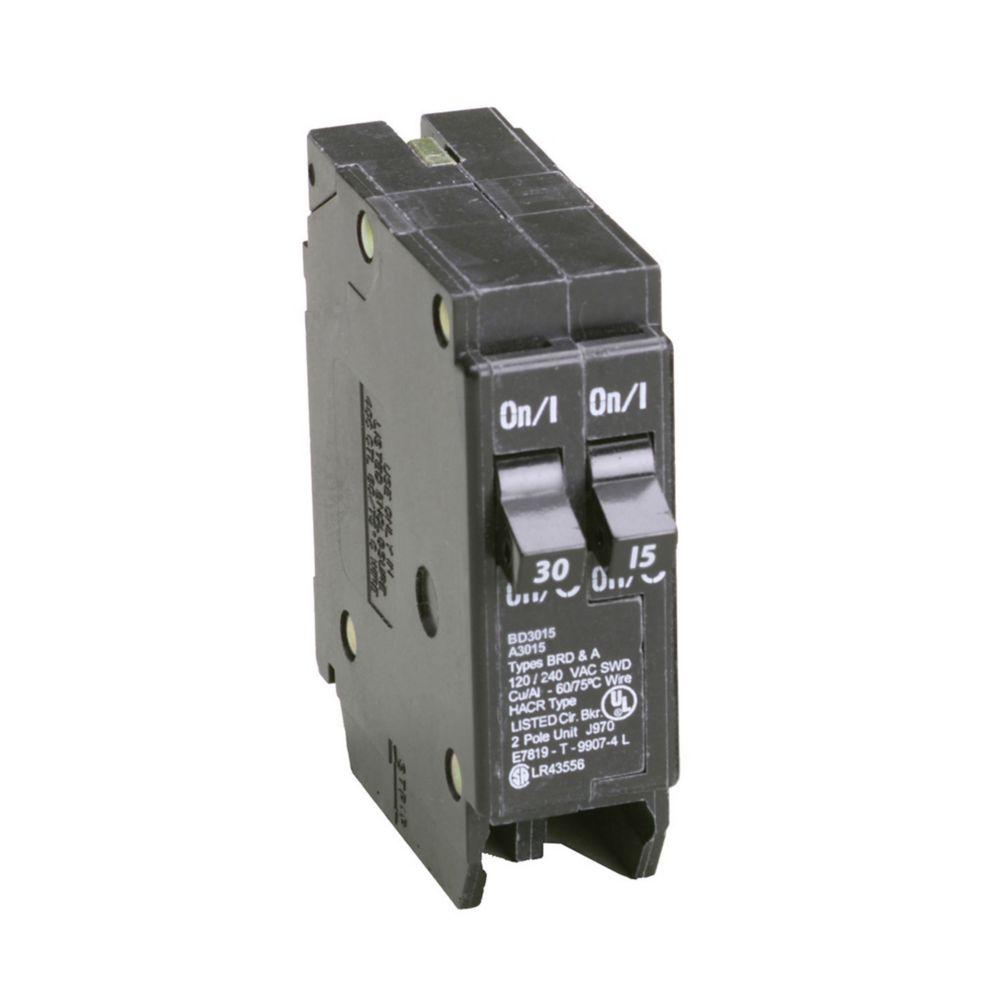 BD Duplex 1-30A/1P 1-15A/1P 120/240V