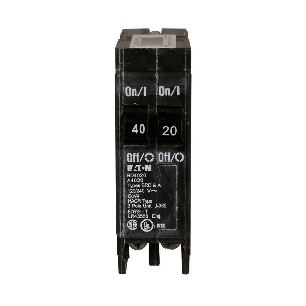 BD Duplex 1-40A/1P 1-20A/1P 120/240V