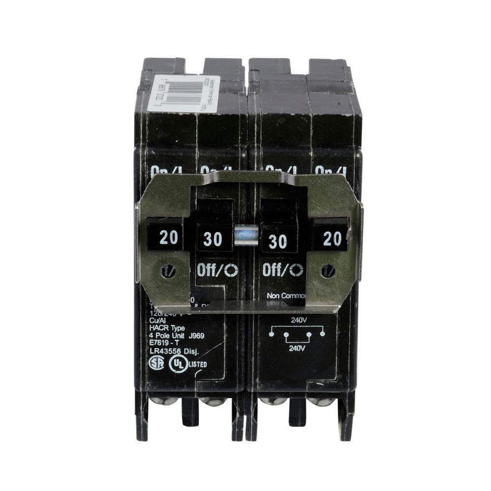 BRD Quad 1-20A/2P 1-40A/2P 120/240V 10K