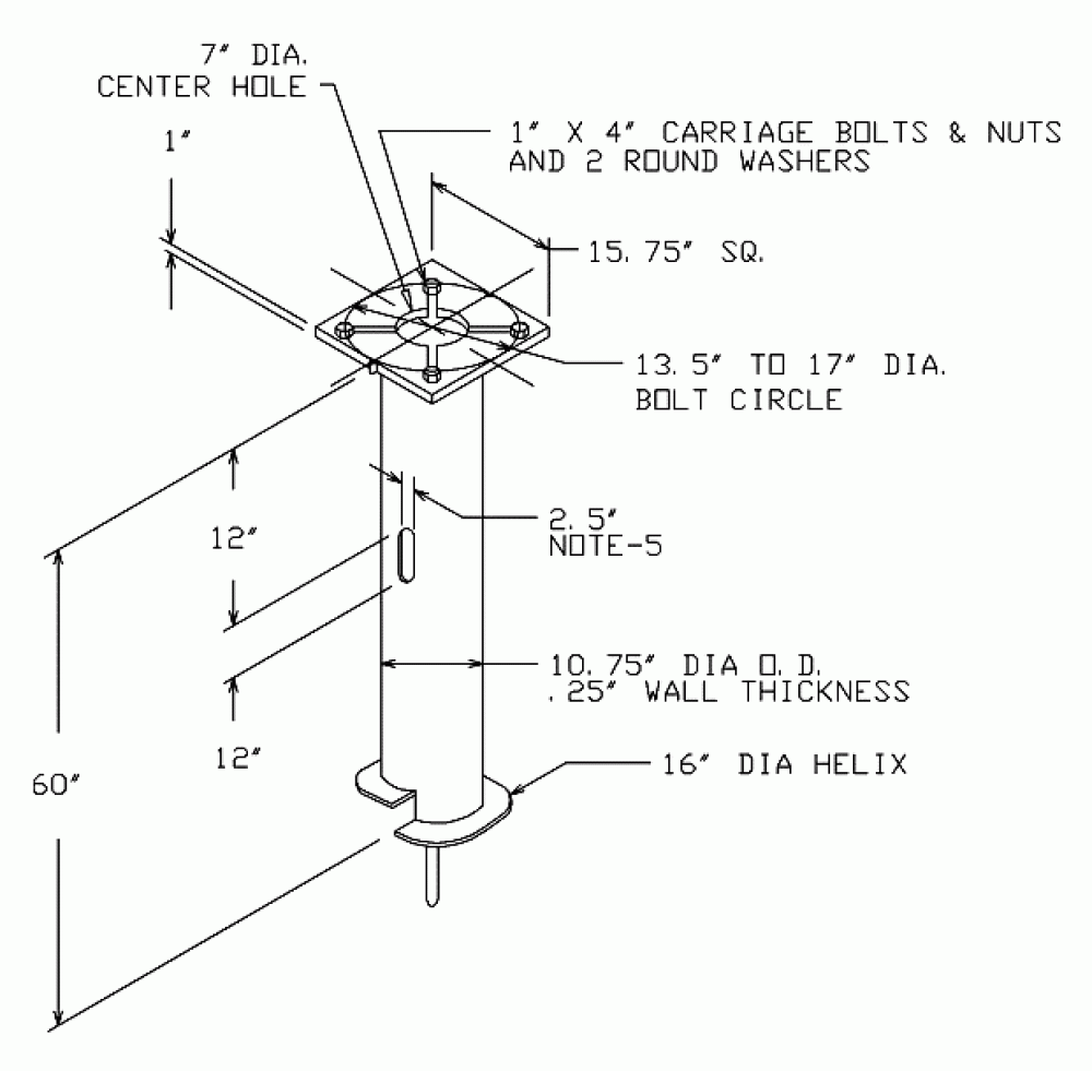 FOUNDATION, SLF 10.75 OD X  60