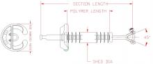 Hubbell Power Systems S025075S201A - QSIL SUSP SL 25k Y/B w/ 8inRING