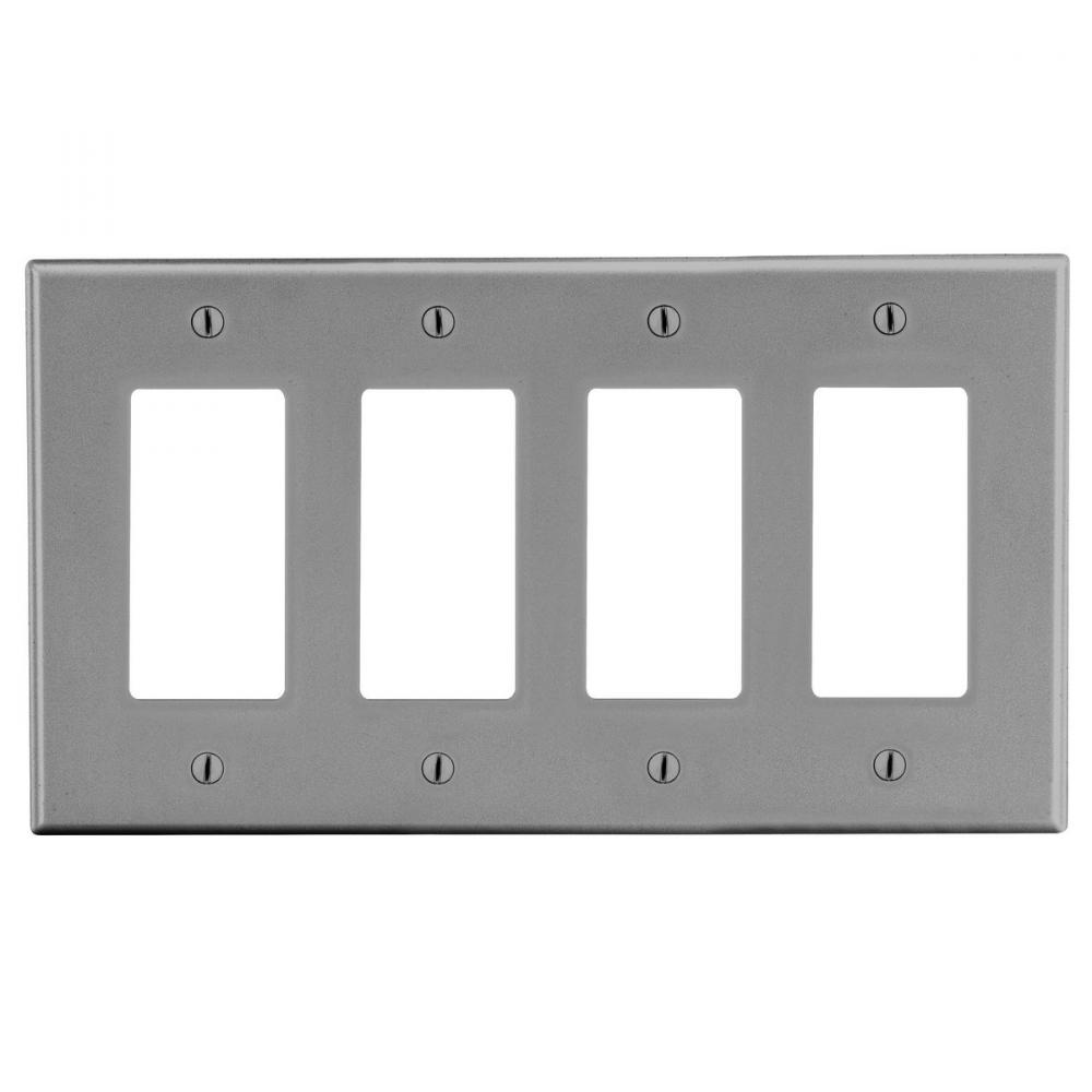 WALLPLATE, 4-G, 4) DEC, GY