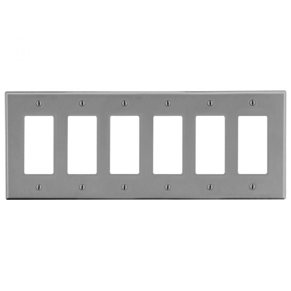 WALLPLATE, 6-G, 6) DEC, GY