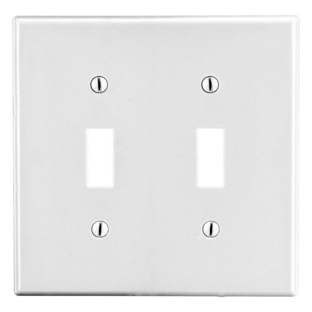 WALLPLATE, 2-G, 2) TOG, WH