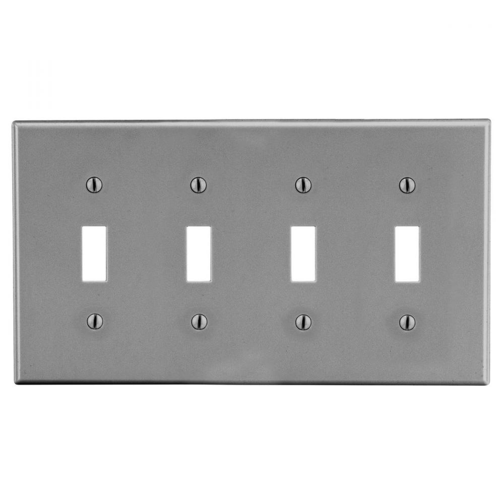 WALLPLATE, M-SIZE, 4-G, 4) TOG, GY