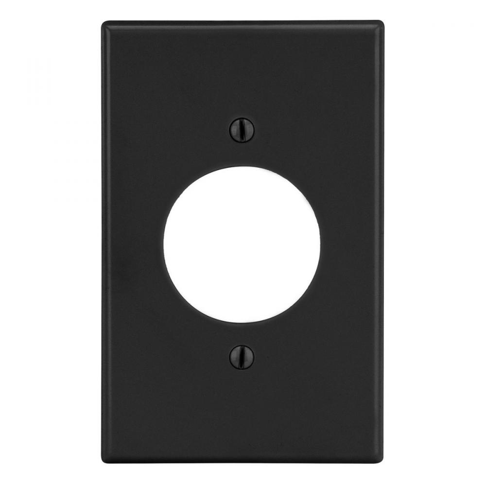 WALLPLATE, 1-G, 1.60" OPNG, BK