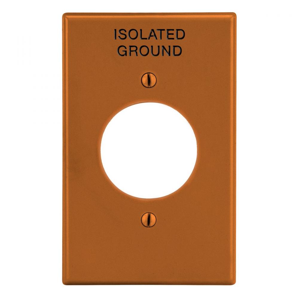 WALLPLATE, 1-G, 1.60" OPNG, OR, IG