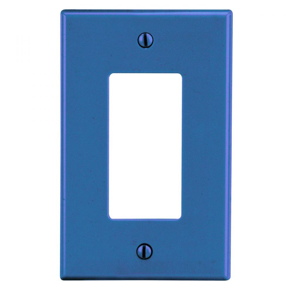 WALLPLATE, M-SIZE, 1-G DEC, BLUE