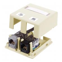 Hubbell Premise Wiring HSB2EIP - HOUSING, SURFACE MOUNT,2 PORT,CL,EI, PLE