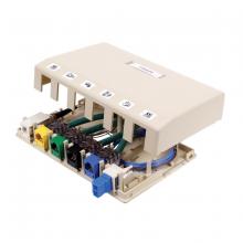 Hubbell Premise Wiring HSB6OW - HOUSING, SURFACE MOUNT,6 PORT,CL,OW