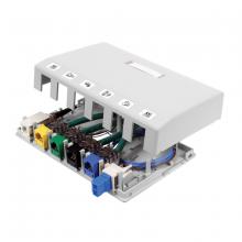 Hubbell Premise Wiring HSB6W - HOUSING, SURFACE MOUNT,6 PORT,CL,WH